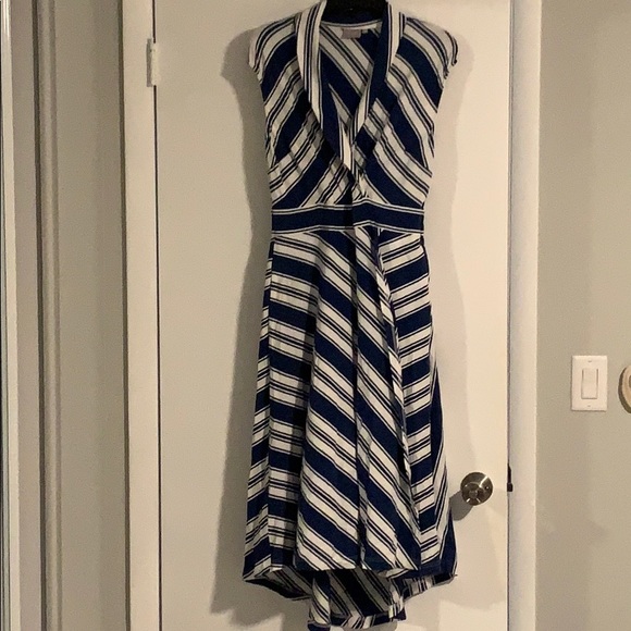 eshakti Dresses & Skirts - eShakti Blue and White Stripped Dress!